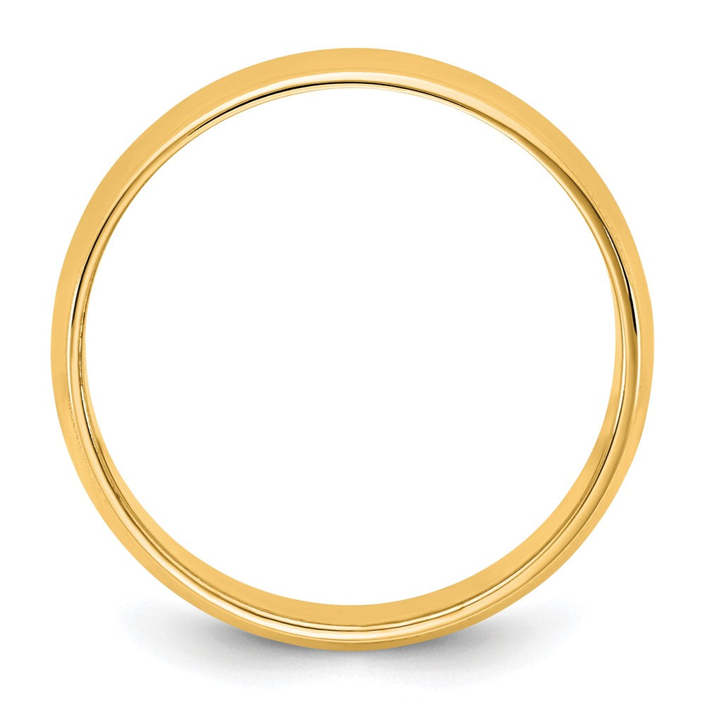 10KY 6.5mm LTW Milgrain Half Round Band Size 13.5
