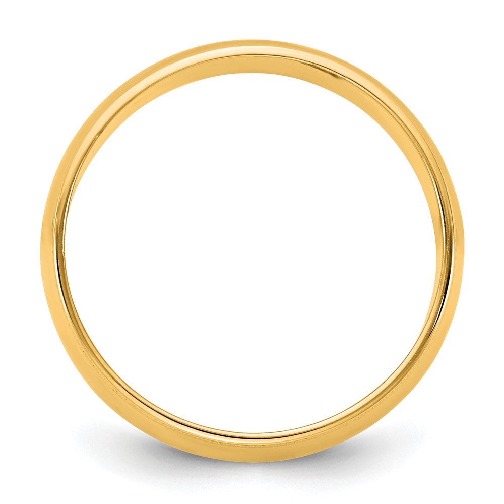 14KY 7mm LTW Milgrain Half Round Band Size 6.5