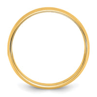10KY 8mm LTW Milgrain Half Round Band Size 8
