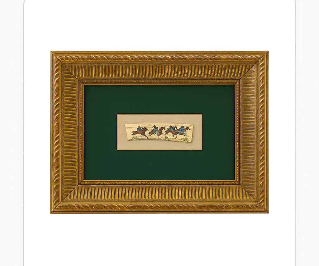 Floral Painting Painting of white flowers in a blue vase against a black baground Approx. 18" x 22"