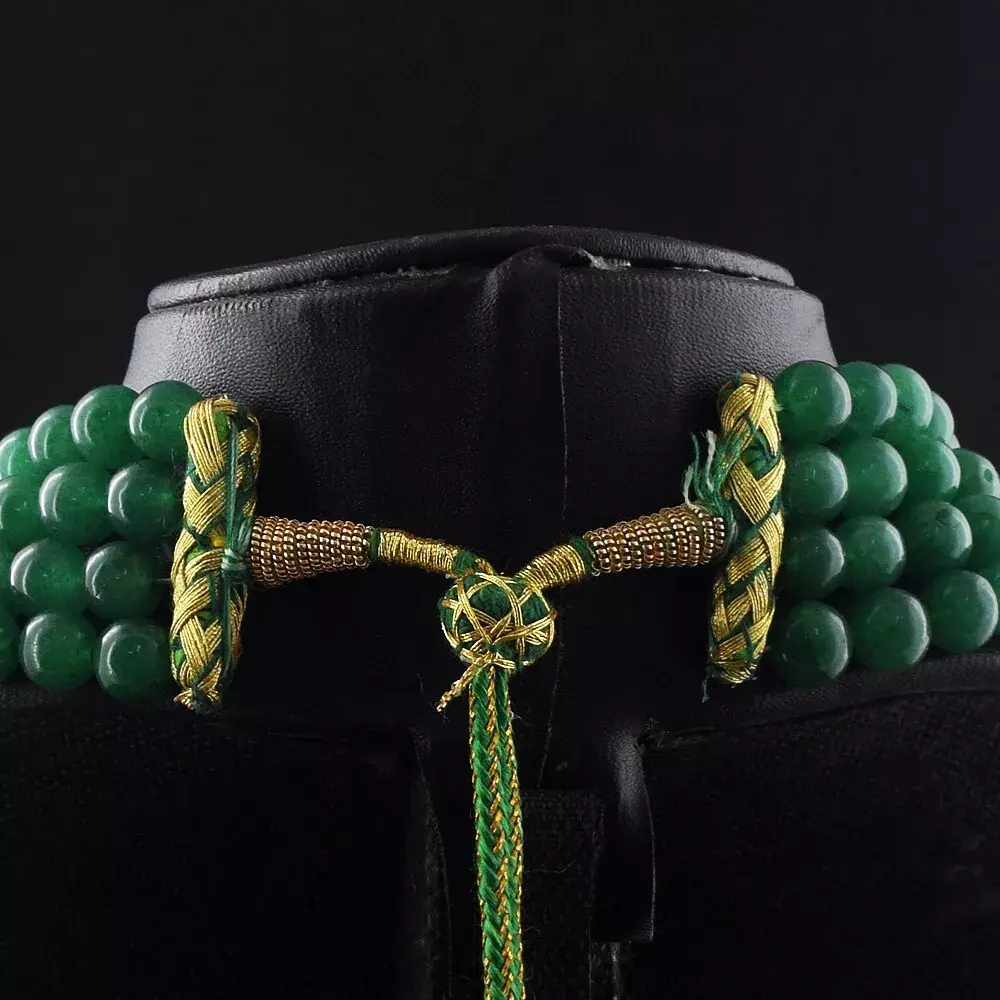 Most Brilliant 1198 Cts 4 Strand Green Emerald Beads Necklace Jewelry AK 30 E577 ABC Jewelery