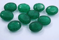 Natural 100 Ct Lot Certified Colombian Green Emerald Oval Cut Loose Gemstone ABC Jewelries
