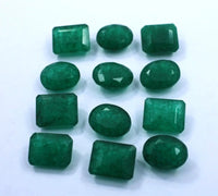 Natural 110 Ct Lot Certified Colombian Green Emerald Oval Mix Cut Loose Gemstone ABC Jewelries