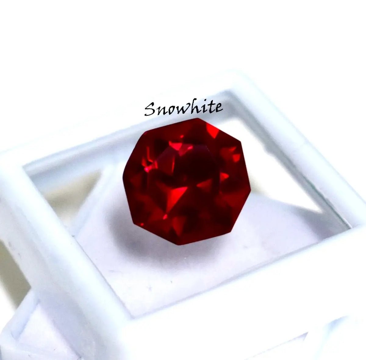 Natural 8 Ct Red Ruby Octagon Cut Certified Gemstone Vivid Blood Red Loose Stone ABC Jewelries