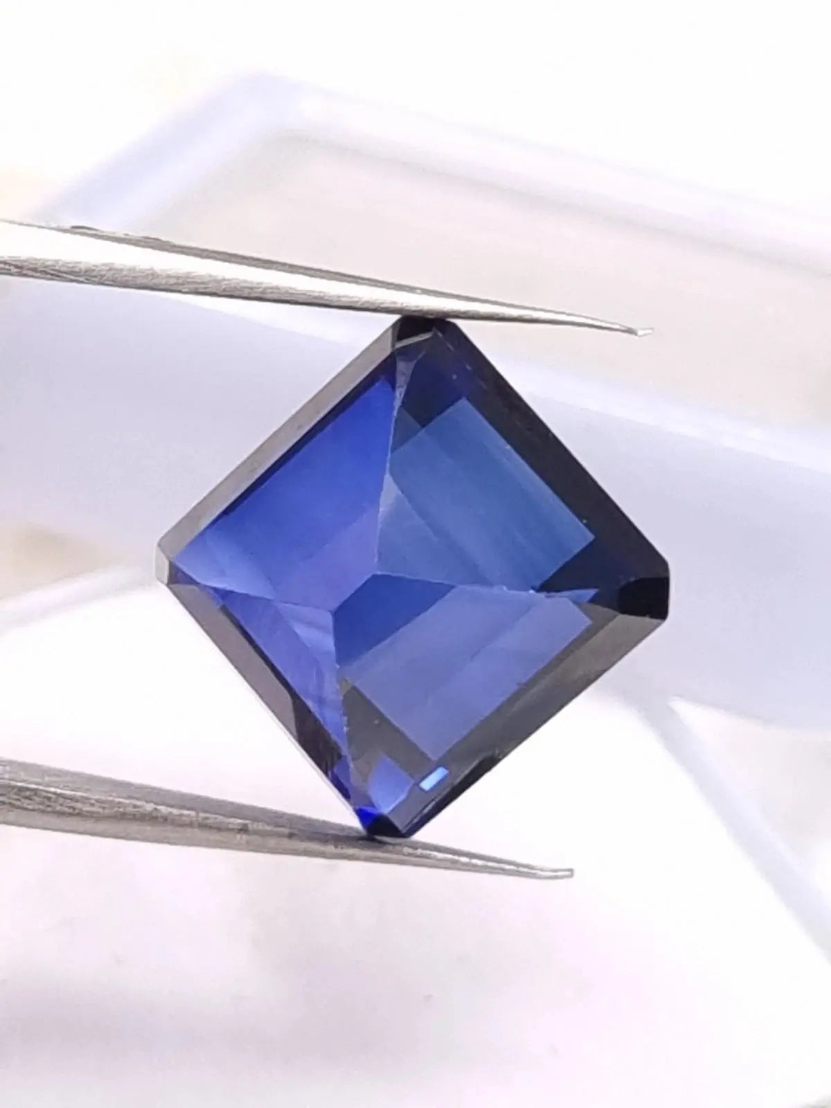 Natural 9.35 Ct AA+ Asscher Cut Bright Blue Kashmir Sapphire Certified Gemstone ABC Jewelries