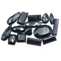 Natural Black Onyx Mix Cut Loose Gemstone Lot 58 Pcs 5-18 MM 100 CT ABC Jewelery