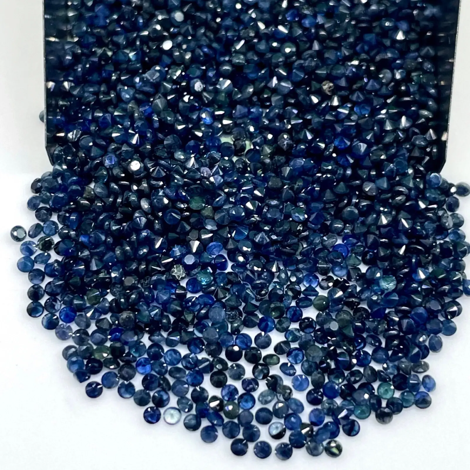 Natural Blue Sapphire 1.6mm Round Cut Calibrated Loose Gemstones Lot ABC Jewelery