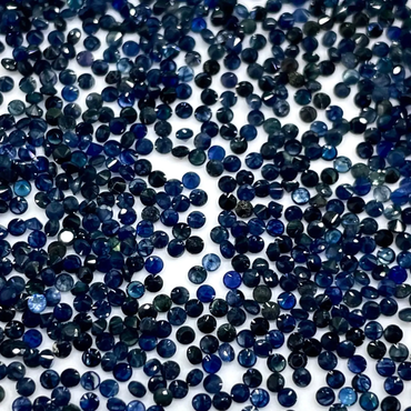 Natural Blue Sapphire 1.6mm Round Cut Calibrated Loose Gemstones Lot ABC Jewelery