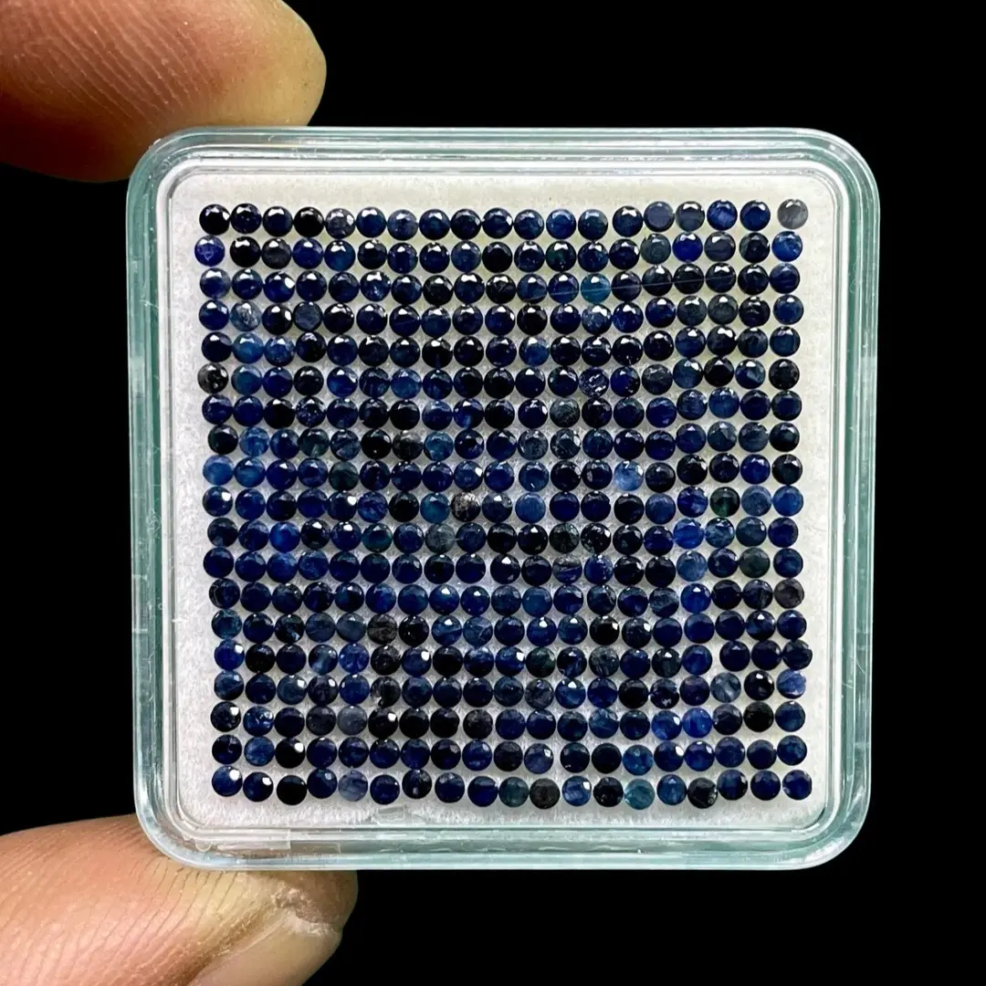 Natural Blue Sapphire 1.6mm Round Cut Calibrated Loose Gemstones Lot ABC Jewelery