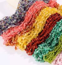 Natural Gemstone Beaded Necklace – 50" Long Handmade Natural Stone Crone ABC Rugs Kilims