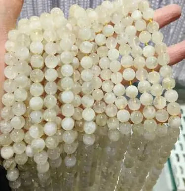 Natural Gemstone Beads Necklace - Handmade Natural Stone Jewelry,lemon citrine, Size 8mm/50cm, NO.10 ABC Jewelries