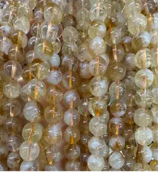 Natural Gemstone Loose Beads Necklace - A Brazil citrine (Yellow tower crystal) - NO.48 ABC Jewelries
