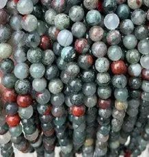 Natural Gemstone Loose Beads Necklace - African blood stone - NO.149 ABC Jewelries