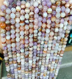 Natural Gemstone Loose Beads Necklace - Aurora Agate - NO.220 ABC Jewelries