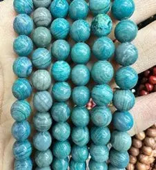 Natural Gemstone Loose Beads Necklace - Blue grain - NO.110 ABC Jewelries