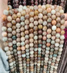 Natural Gemstone Loose Beads Necklace - Thousand-layered Phantom A - NO.226 ABC Jewelries