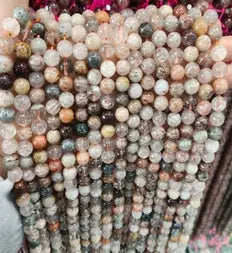 Natural Gemstone Loose Beads Necklace - Thousand-layered Phantom - NO.225 ABC Jewelries