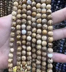 Natural Gemstone Loose Beads Necklace -  picture stone - NO.100 ABC Jewelries