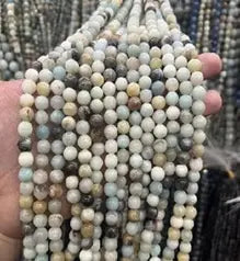 Natural Gemstone Loose Beads Necklace - amazon stone - NO.150 ABC Jewelries