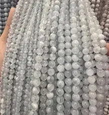 Natural Gemstone Loose Beads Necklace - aquamarine - NO.188 ABC Jewelries