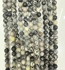 Natural Gemstone Loose Beads Necklace - black network - NO.104 ABC Jewelries