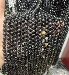 Natural Gemstone Loose Beads Necklace - black tourmaline - NO.155 ABC Jewelries