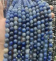 Natural Gemstone Loose Beads Necklace - blue aventurine - NO.127 ABC Jewelries