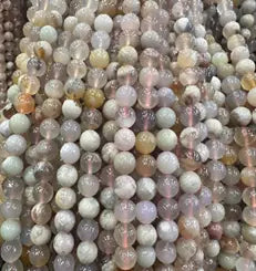 Natural Gemstone Loose Beads Necklace - cherry agate - NO.140 ABC Jewelries