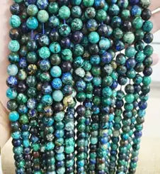 Natural Gemstone Loose Beads Necklace - chrysocolla - NO.205 ABC Jewelries