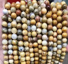 Natural Gemstone Loose Beads Necklace - crazy agate - NO.154 ABC Jewelries