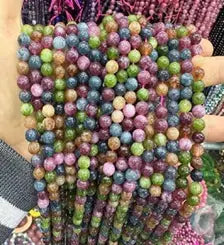 Natural Gemstone Loose Beads Necklace - dyed tourmaline - NO.109 ABC Jewelries