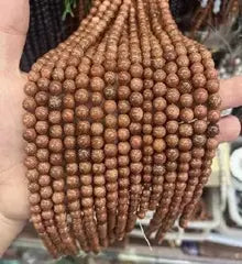 Natural Gemstone Loose Beads Necklace - gold sand - NO.54 ABC Jewelries