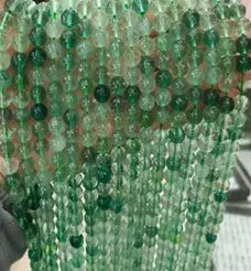 Natural Gemstone Loose Beads Necklace - green fluorite - NO.86 ABC Jewelries