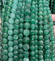 Natural Gemstone Loose Beads Necklace - green strawberry quartz  A - NO.39 ABC Jewelries