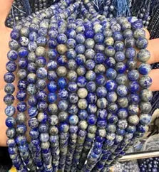 Natural Gemstone Loose Beads Necklace - lapis lazuli B - NO.9 ABC Jewelries