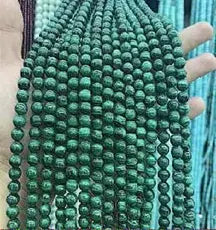 Natural Gemstone Loose Beads Necklace - malachite A - NO.68 ABC Jewelries