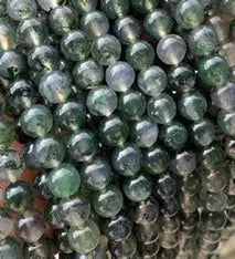 Natural Gemstone Loose Beads Necklace - moss agate A - NO.91 ABC Jewelries
