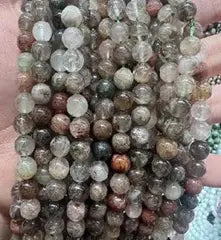 Natural Gemstone Loose Beads Necklace - multi hair quartz - NO.173 ABC Jewelries