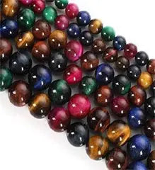 Natural Gemstone Loose Beads Necklace - multi tiger eye - NO.28 ABC Jewelries