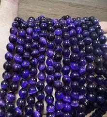 Natural Gemstone Loose Beads Necklace - purple tiger eye A - NO.26 ABC Jewelries
