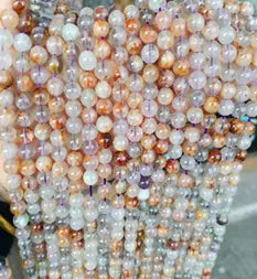 Natural Gemstone Loose Beads Necklace - rabbit fur Phantom - NO.219 ABC Jewelries