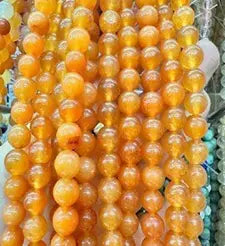 Natural Gemstone Loose Beads Necklace - red aventurine - NO.128 ABC Jewelries