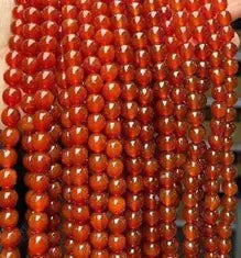 Natural Gemstone Loose Beads Necklace -  red carnelian A - NO.77 ABC Jewelries