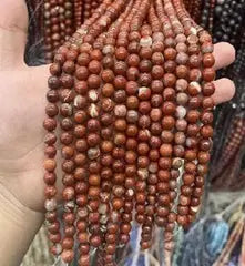 Natural Gemstone Loose Beads Necklace - red jasper - NO.45 ABC Jewelries