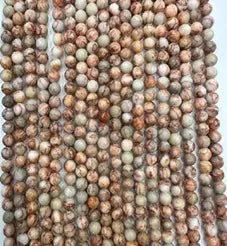 Natural Gemstone Loose Beads Necklace - red network - NO.105 ABC Jewelries