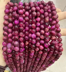 Natural Gemstone Loose Beads Necklace - rose tiger eye - NO.22 ABC Jewelries