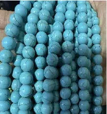 Natural Gemstone Loose Beads Necklace - turquoise(synthetic) - NO.42 ABC Jewelries