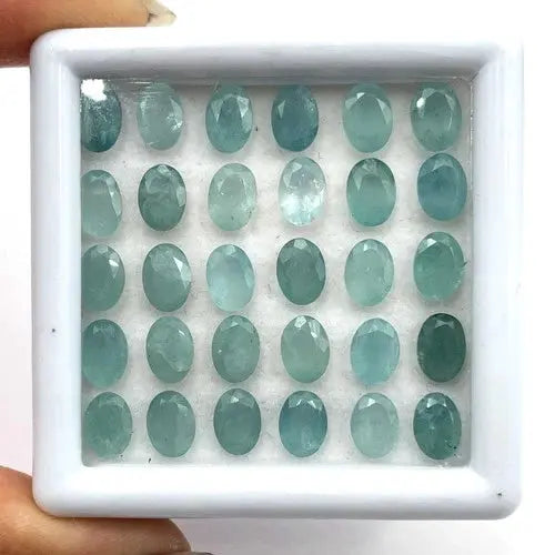 Natural Grandidierite Oval Cut Loose Gemstone Lot 14 Pcs 5*7 MM 10 CT ABC Jewelery