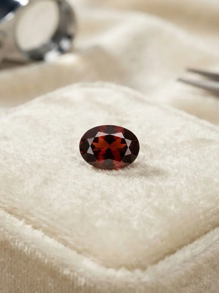 Natural Quality 1 Garnet Gemstones From Brazil, Dimension 6 x4 mm, Weight 0.43 Ct, Shape Oval Cut, GEM-ABC-317