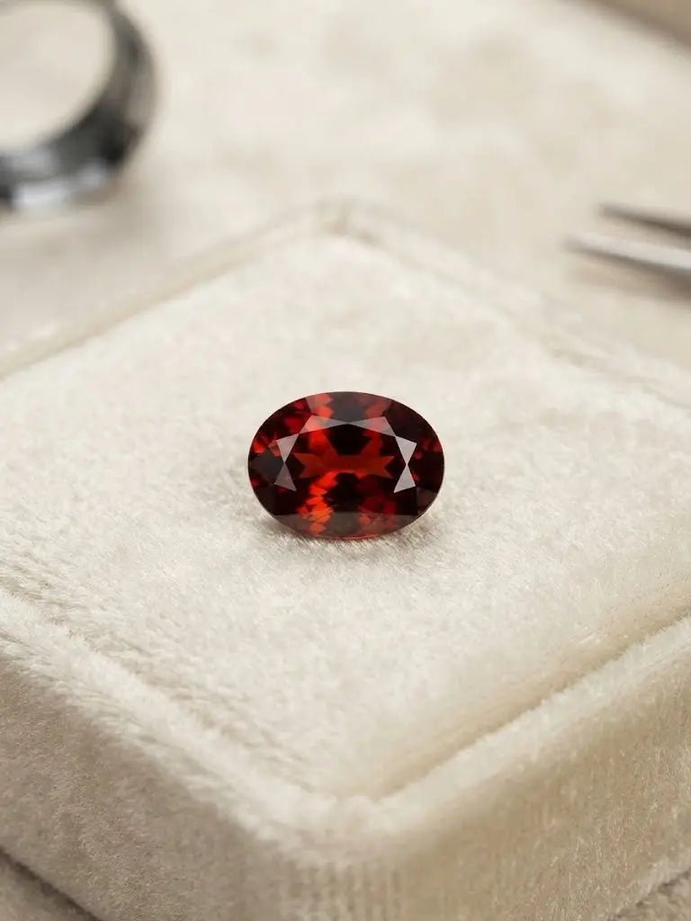 Natural Quality 1 Garnet Gemstones From Brazil, Dimension 6 x4 mm, Weight 0.47 Ct, Shape Oval Cut, GEM-ABC-320